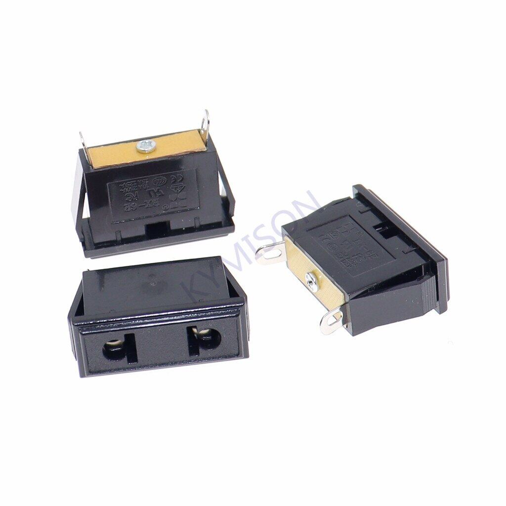 10pcs Chassis nữ 2pin AC chúng tôi NEMA 1-15r Inline Bộ chuyển đổi phích cắm công nghiệp cung cấp đầu nối Nguồn đầu ra Outlet 10A/250V