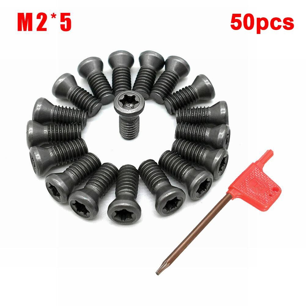 50Pcs M2 M2.5 M3 M3.5 M4 M5 Torxs Screws For Replace Carbide Blades CNC