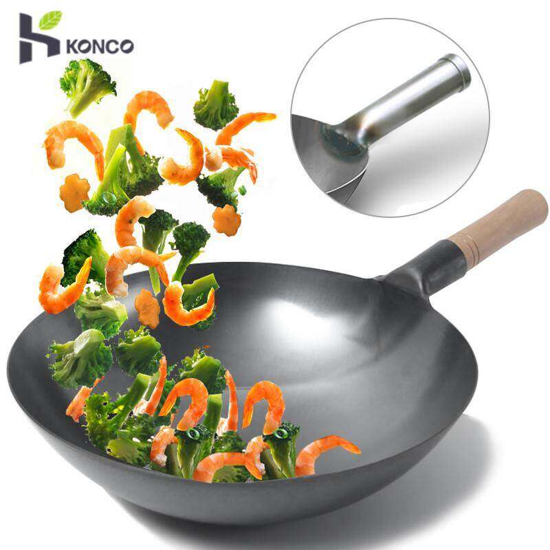 Konco Nồi Chảo Sắt Nồi Nấu Ăn Bằng Sắt Thủ Công Truyền Thống Chảo Chống Dính Dụng Cụ Nấu Ăn Bếp Ga Chống Phủ Nồi Nhà Bếp Nồi Gang