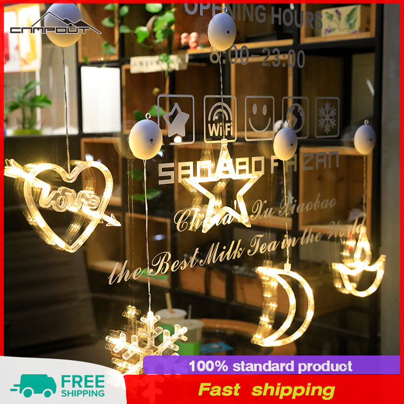 [CAMPOUT LED sucker lamp Christmas snowman Christmas tree Five pointed star colored lamp indoor window decoration lamp string,【CAMPOUT】 LED sucker lamp Christmas snowman Christmas tree Five pointed star colored lamp indoor window decoration lamp string,]