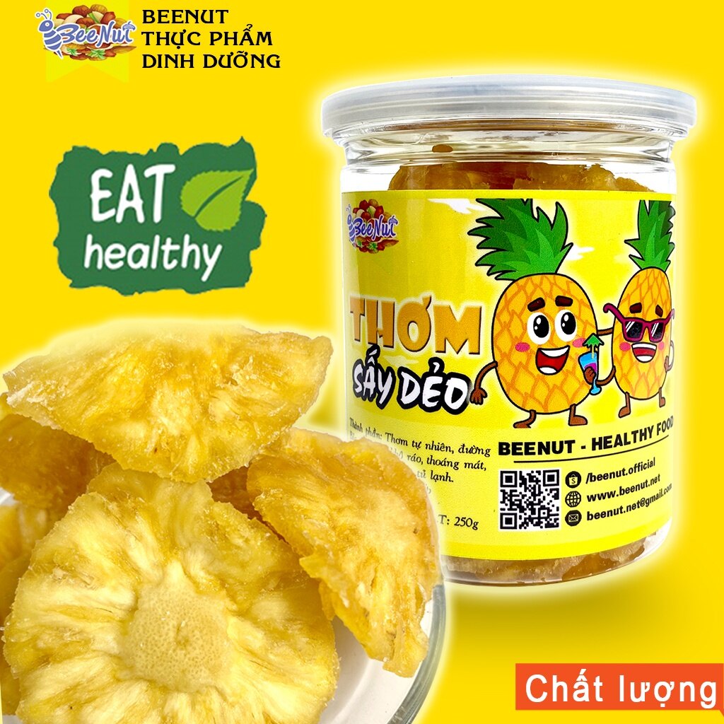 Thơm sấy dẻo thơm sấy lạnh giữ nguyên vẹn dinh dưỡng - trái cây sấy beenut