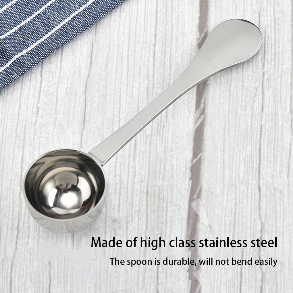 [SUSU Living Home] Stainless Steel Measuring Spoon Long Handle Coffee Grains Protein Scoop 10ml Capacity Metal Tools Baking Cooking