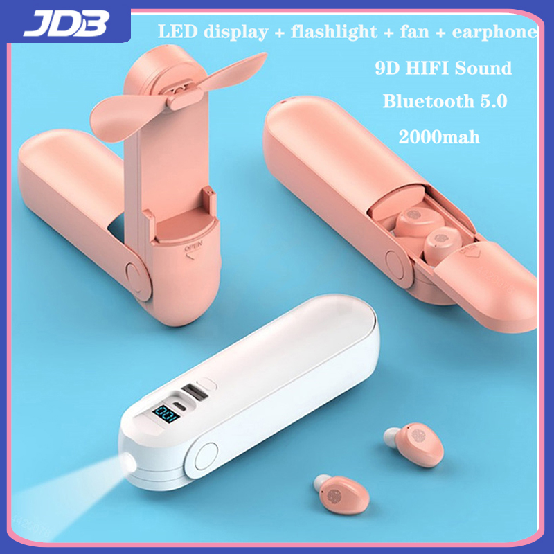Jdb tai nghe không dây cảm ứng mới tai nghe bluetooth loại quạt tai nghe âm thanh hifi 9d tai nghe thông minh hai tai thể thao tws bluetooth 5.0 đa chức năng
