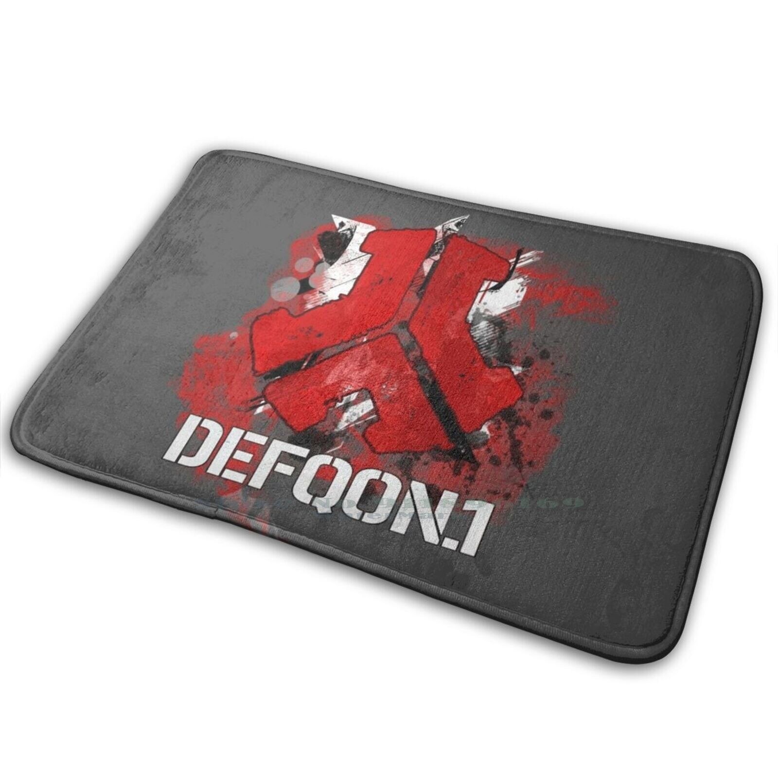 【KFAS Clothing Store】 Defqon.1 Thảm Màu Xám Đậm Thảm Cửa Ra Vào Phòng Ngủ Chống Trượt Tekno Techno Hardtek Miễn Phí Freetekno Hardcore Vibes Happy