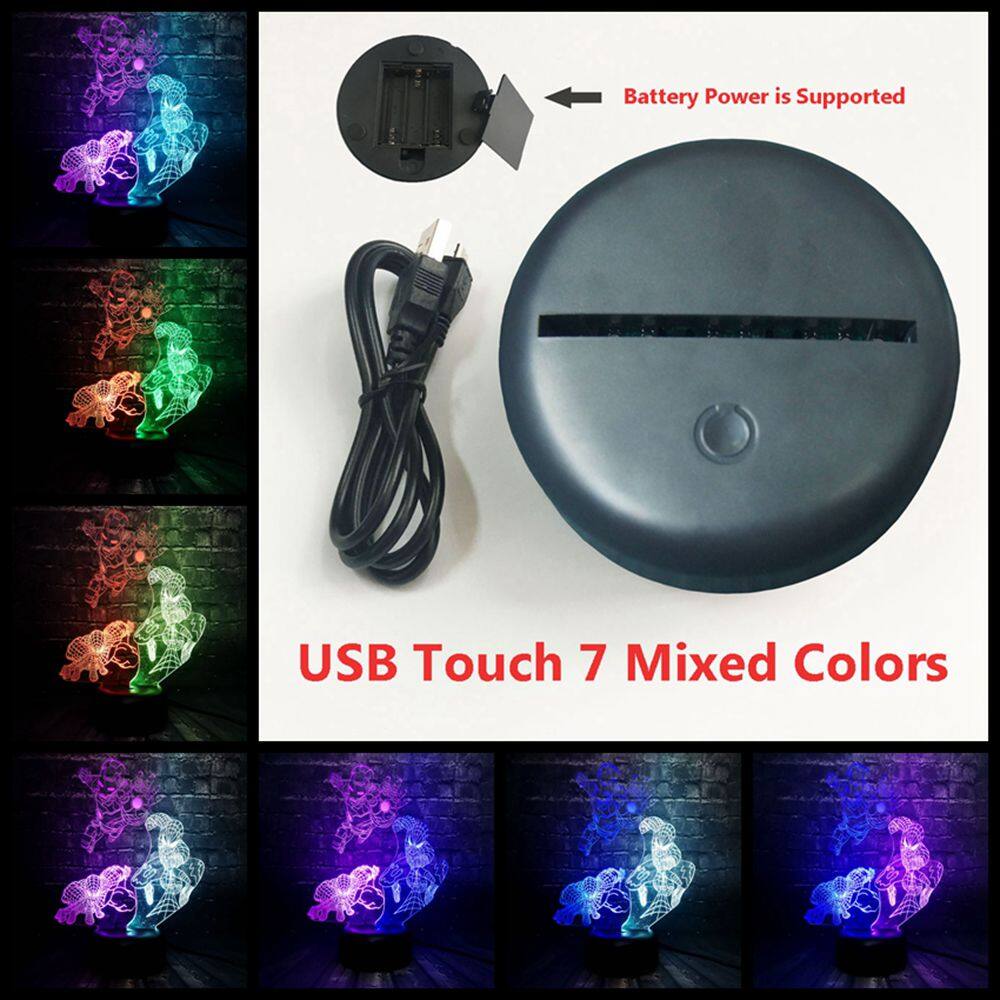 Lava đèn led đổi 7 màu pha trộn người nhện siêu anh hùng 3d đèn ngủ tâm trạng trang trí bàn phòng quà tặng bạn trai ngày lễ