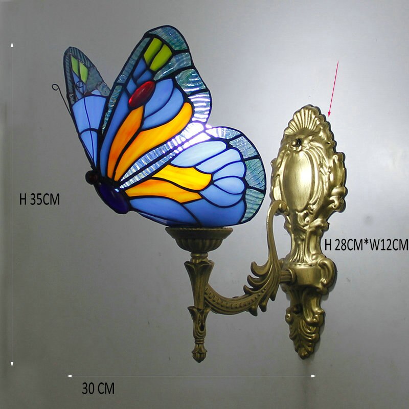 Tường phòng tắm Đèn tường S màu Chụp đèn thủy tinh đèn tường cầu thang chiếu sáng Baroque Đèn Tường Phòng Ngủ lối đi hành lang