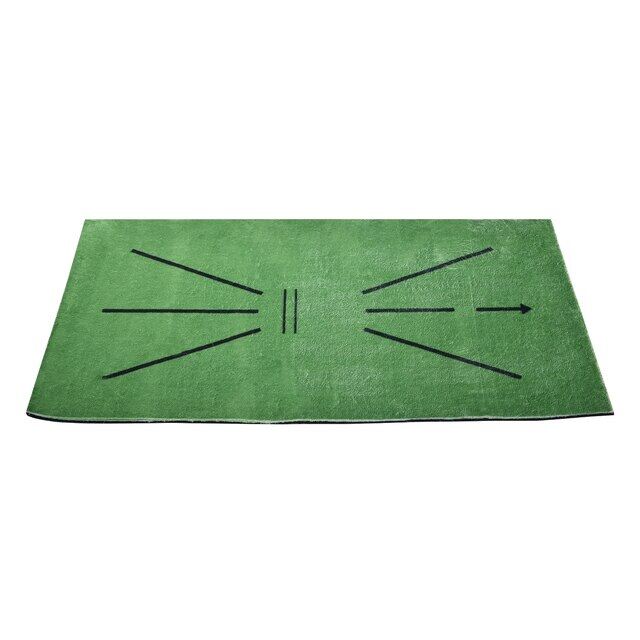Golf Training Mat Anti-Slip Golf Practice Training Aid Rug Hitting Batting Direction Mark Trace For Home Office Outdoors