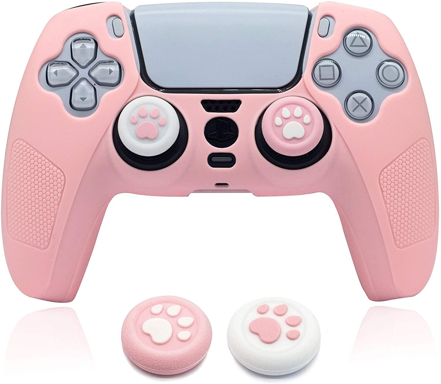 Anti-Slip Silicone Cover Skin for Ps5 Controller Soft Rubber Case with Anti-Skid Points Protector Thumb Stick Cap for Dualsense