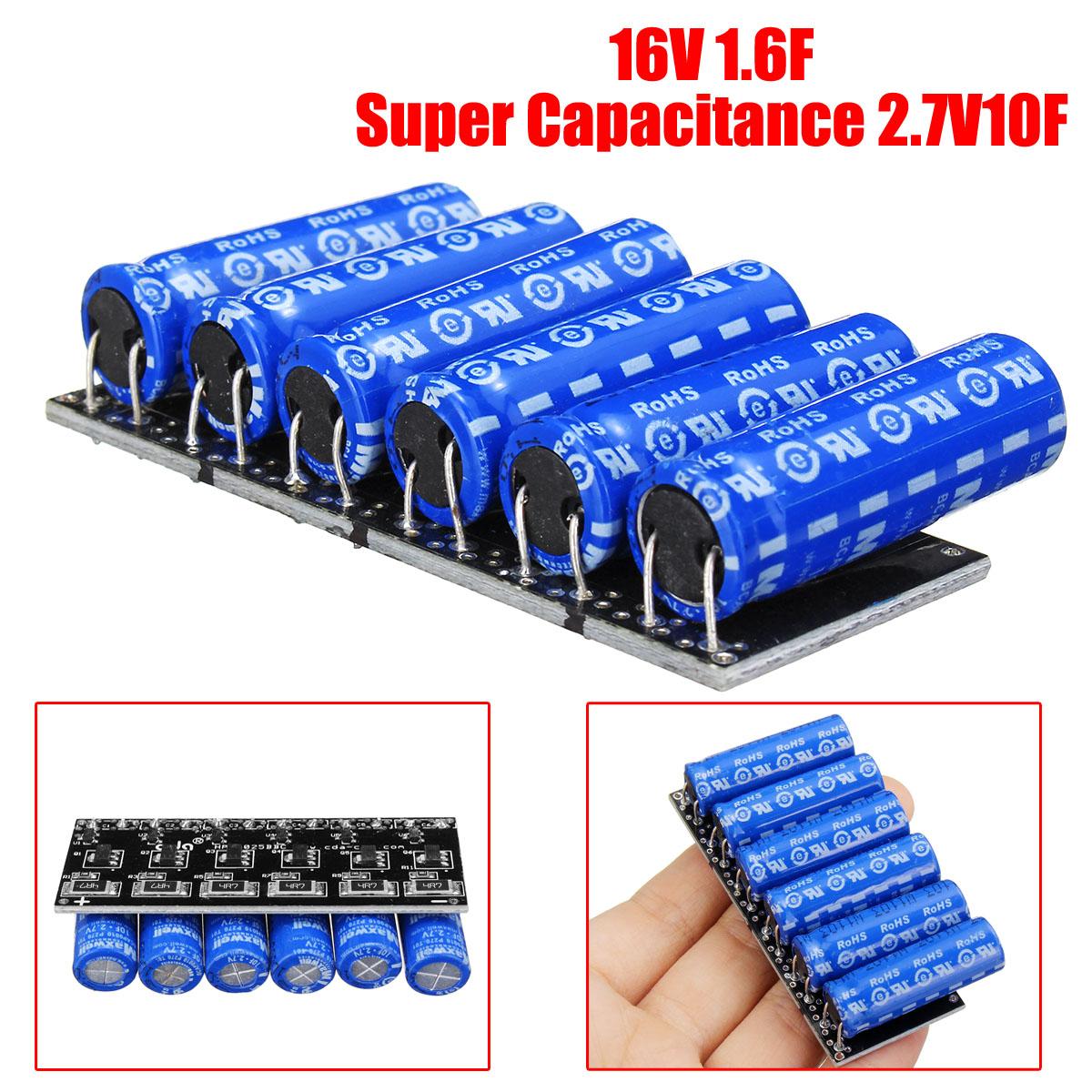 Mô-đun tụ điện farad 16v 1.6f siêu tụ điện 2.7v 10f có bảng bảo vệ-