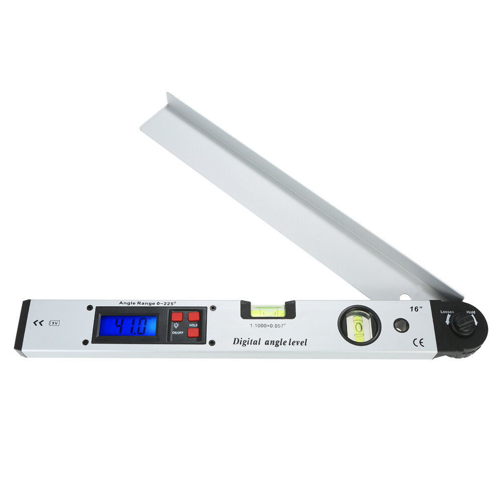 Máy Đo Mức Góc Kỹ Thuật Số 0-225 Độ Máy Đo Góc Thước Đo Góc Điện Tử 400Mm 16Inch Máy Đo Độ Nghiêng Với Tinh Thần Kép Để Đo Chiều Dọc Ngang