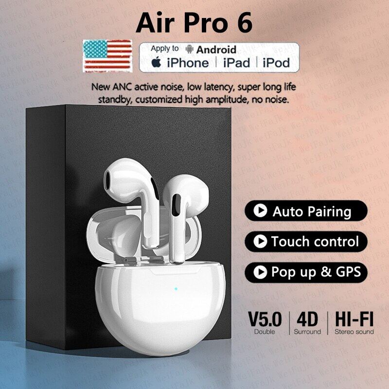 Air Pro ban đầu 6 TWS Max bluetooth không dây Tai nghe nhét tai tai nghe