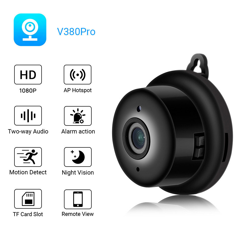 Camera ip mini v380 wifi camera micro phiên bản ban đêm ngoài trời máy quay video ghi âm máy quay hd an ninh