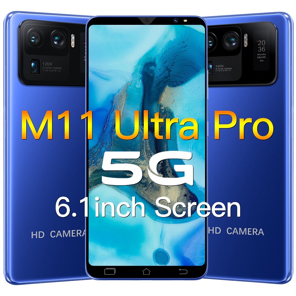 NEW M11 Ultra Smart Phone 6.1 Inch 6GB RAM+128 GB ROM Dual SIM Fingerprint Face Unlock Cell Phones (Memory optional) ราคา 1,321 บาท*ส่งฟรี