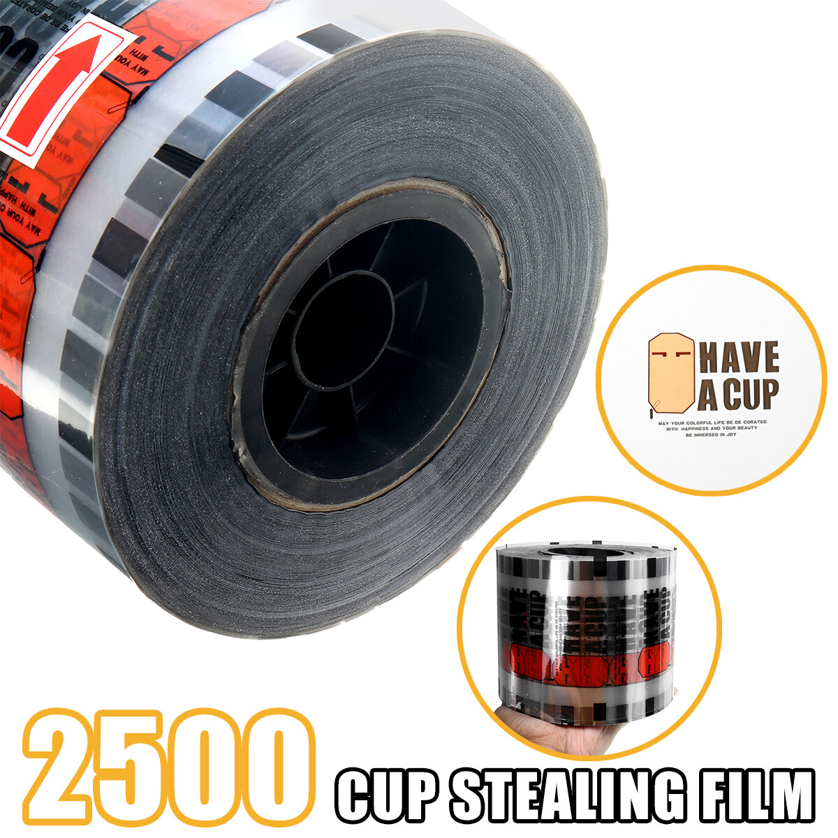 Generic 2500 Cups/Roll Smile Cup Sealer Clear Film For Automatic Drink