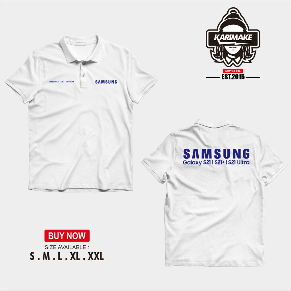 เสื้อโปโลแขนสั้นเสื้อ Samsung Galaxy S21 S21 Plus S21เสื้อยืด Ultra Distro - Karimake