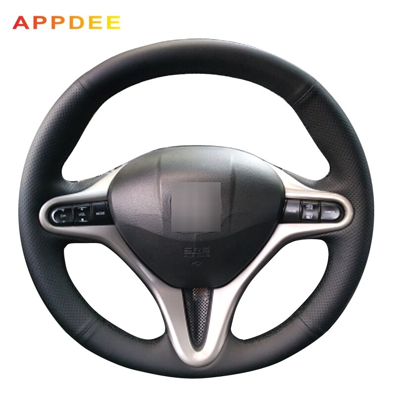 [BETTER]appdee Bọc Vô Lăng Ô Tô Bằng Da Nhân Tạo Màu Đen Cho Honda Civic 8 2006 2007 2008 2009 (3 Ch