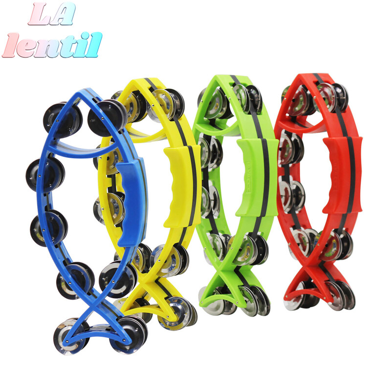 Thương hiệu mới chuông nhỏ hình cá đồ chơi lắc tay Tambourine giáo dục sớm cho trẻ hiệu suất công cụ hỗ trợ giảng dạy nhạc cụ