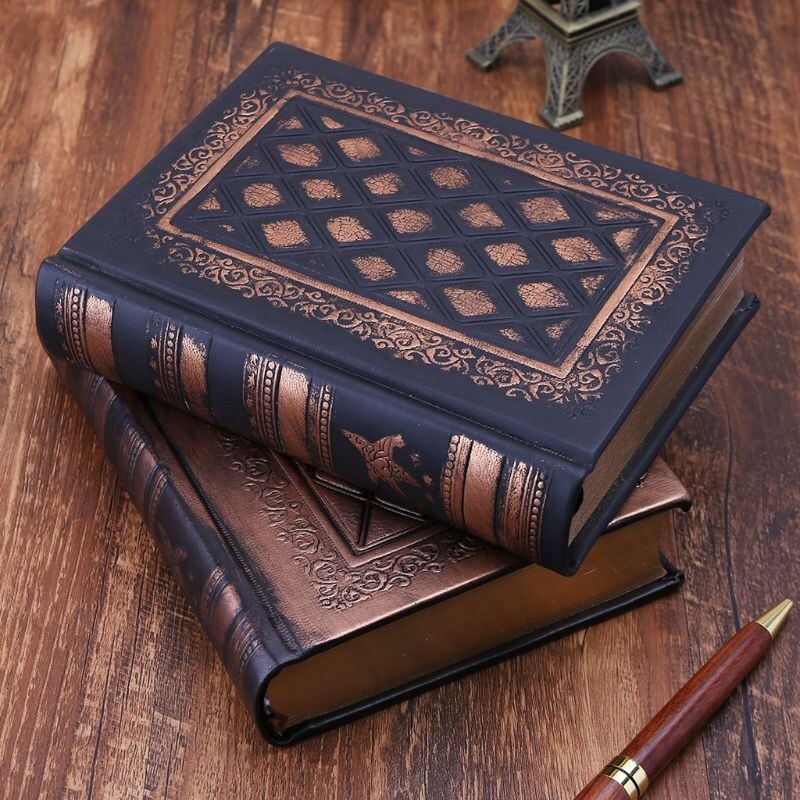 【Fire New】 Leather Retro Vintage Diary Journal Notebook Blank Hard Cover Sketchbook Paper Stationery Travel School Sdudent Gifts