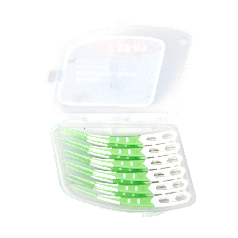 ✿ 12 chiếc hộp bàn chải kẽ răng Silicone bàn chải đánh răng giữa các răng tăm Silicone với dụng cụ làm sạch răng miệng chỉ