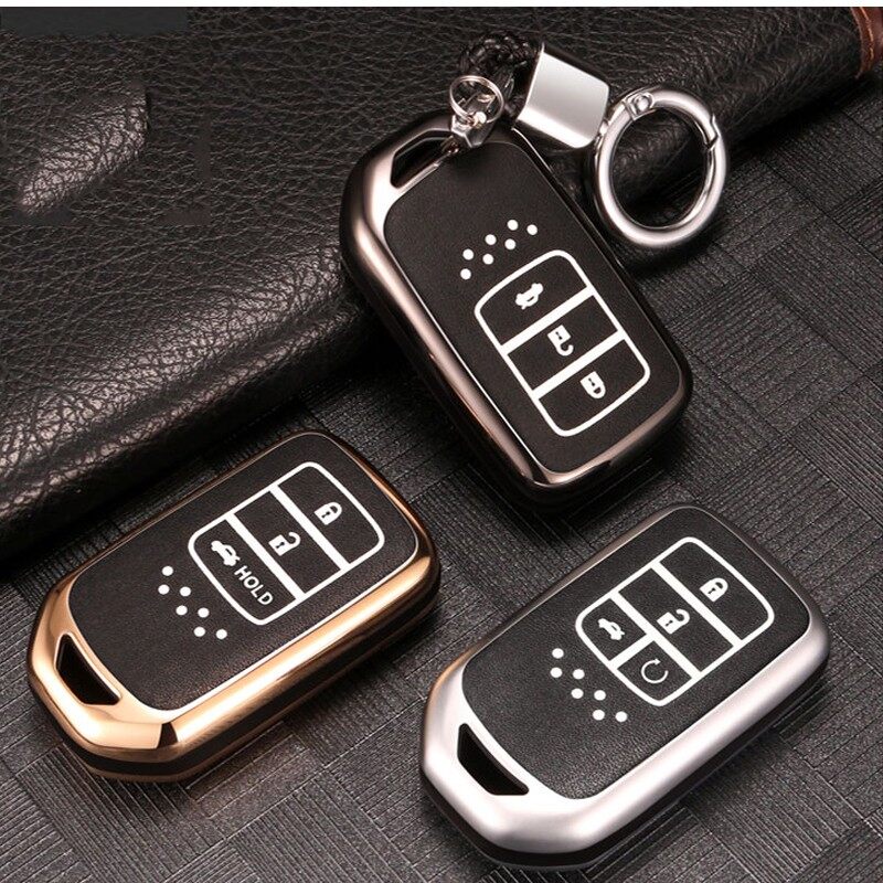 Vỏ Bọc Chìa Khóa Xe Hơi Bằng Da Hợp Kim Kẽm Từ Xa Không Chìa Chìa Khóa Honda HRV CRV BRV CITY JAZZ CIVIC ACCORD Chất Lượng Cao Hàng Có Sẵn