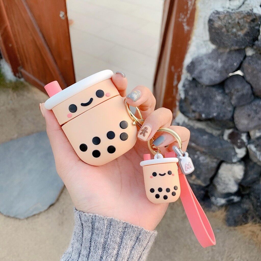 Vỏ Bao Đựng Bảo Vệ Hộp Sạc Tai Nghe, Case Airpods 2/3/1/i7/i9/i12/Pro - Sillicone Chống Bám Bẩn, Ly Trà Sữa Bestmall