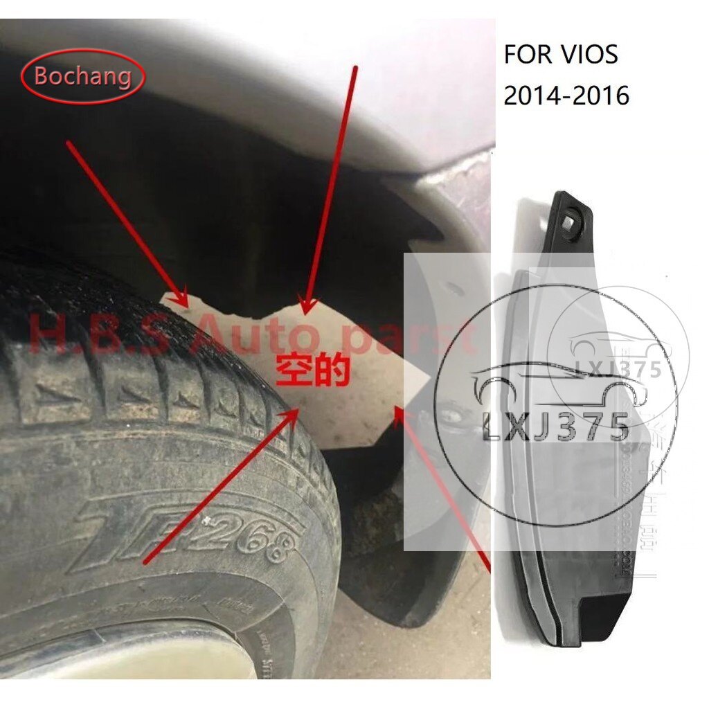 Tấm lót chắn bùn sau cho vios 2014 2015 2016 2017 tấm chắn bùn bánh sau