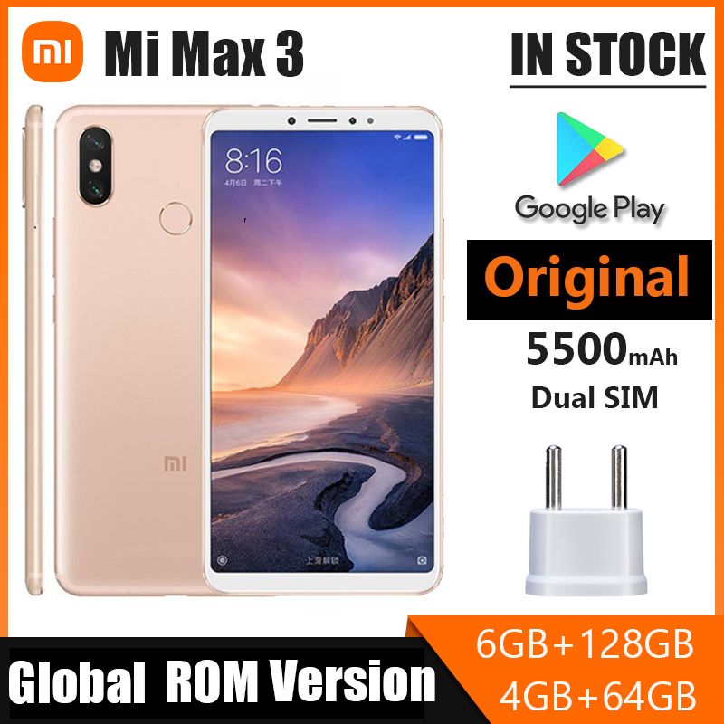 Xiaomi Mi Max 3 64Gb 4G Ram 5500Mah Battery Ai Face Unlock Local