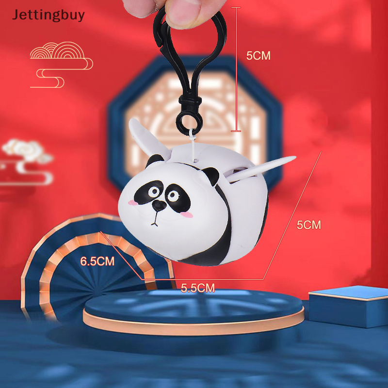 Jettingbuy flash Sale Kawaii Panda Fat Tiger panghu nhiều cánh Keychain sẽ