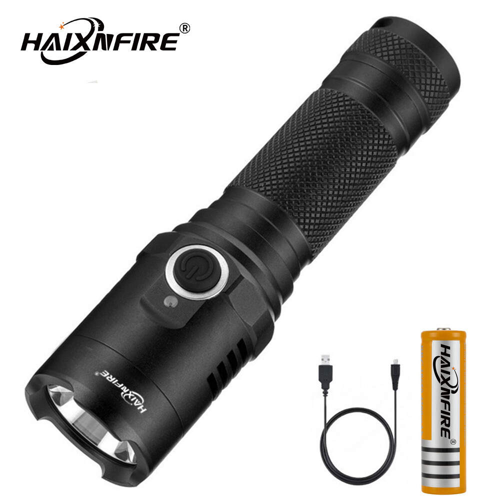 Haixnfire đèn pin chói siêu sáng x002 đèn pin led xml t6 cho năm 18650