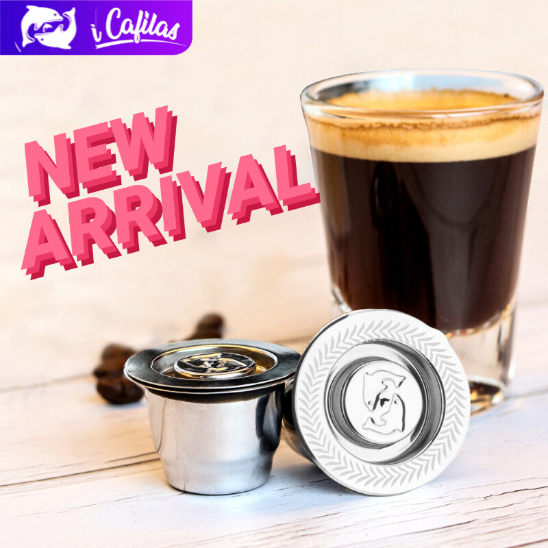 【i Cafilas】[NESC03] Best Quality Effect Reusable Refillable Coffee Capsule Filter Nescafe Espresso Stainless Steel Crema Maker Cups Pods for Nespresso Machine B Coffee Machine Inissia,Lattissima,Citiz&milk,Essenza,Philips ราคา 408 บาท*ส่งฟรี