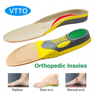 ภาพหน้าปกสินค้าVTTO 1คู่พรีเมี่ยม Orthotic เจลรองพื้นรองเท้าศัลยกรรมกระดูกแบนเท้าสุขภาพแผ่นรองเท้าสำหรับรองเท้าการสนับสนุนการแทรกซุ้ม Pad สำหรับ Plantar Fasciitis Unisex ที่เกี่ยวข้อง