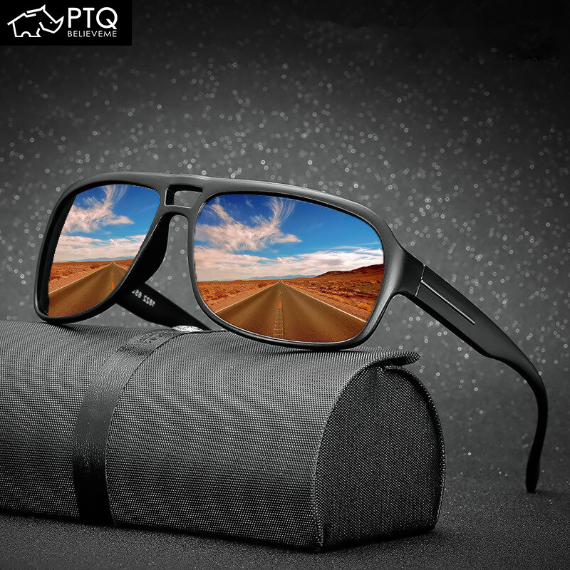 PTQ Polarized Sunglasses Shades for Men UV400 Sunglasses Male Driving Eyeglasses