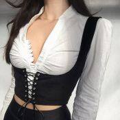 Punkoomph Vintage Lace-Up Corset Dress by Women's Gothic Aesthetic