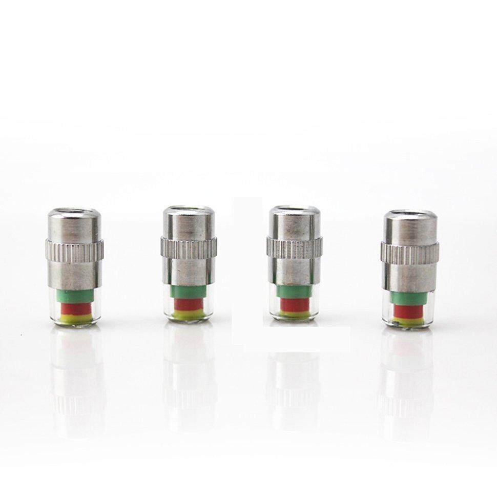 ผู้ขายยอดนิยม 4 Pcs จอแสดงผล LCD ไร้สายยางตรวจสอบแรงดันยางรถยนต์ภายนอก