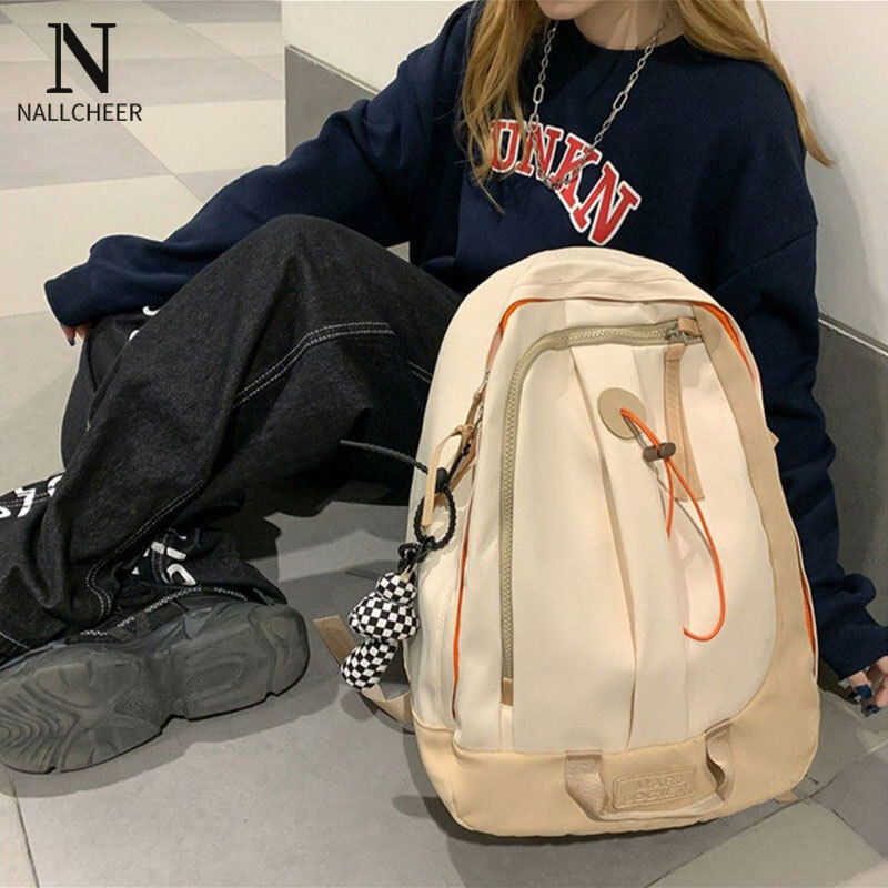 Nallcheer⚡miễn phí vận chuyển⚡ba lô học sinh ba lô sức chứa lớn cặp sách học sinh đại học học học sinh trung học cơ sở xu hướng màu sắc tương phản
