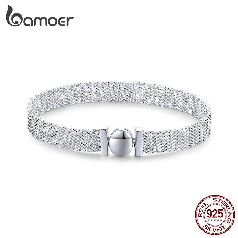 BAMOER Vòng Tay Phản Xạ 100% Bằng Bạc Sterling Thật 925 Vòng Tay Đồng Hồ Cho Nữ Trang Sức Cao Cấp Châu Âu SCX110