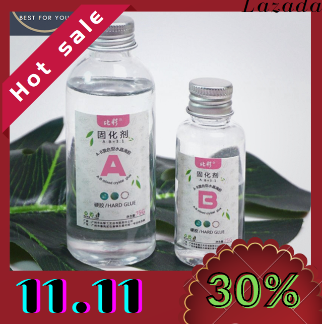 Bộ keo nhựa trong suốt Epoxy làm đồ trang sức chất kết dính cao 3:1 AB Crystal - INTL