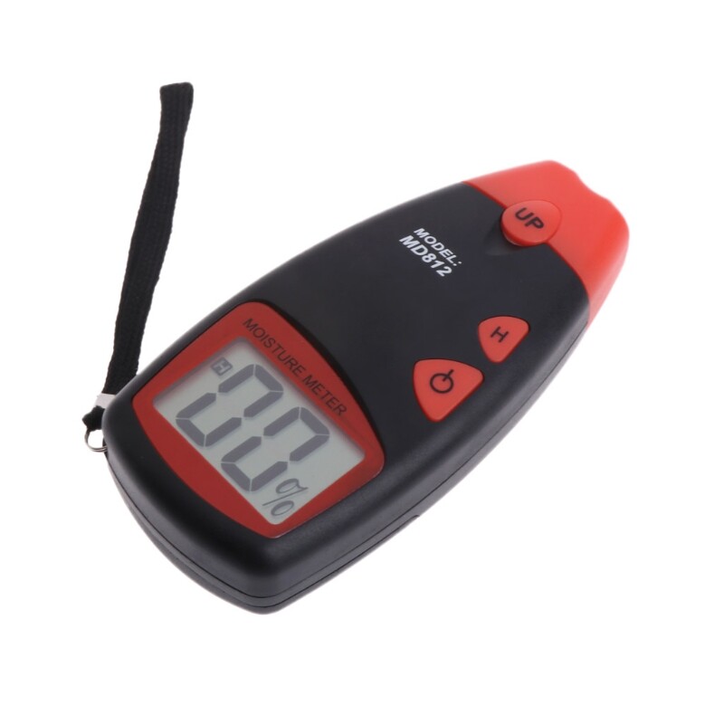 Máy đo độ ẩm gỗ kỹ thuật số md812, máy kiểm tra độ ẩm 2 chân lcd máy dò độ ẩm gỗ