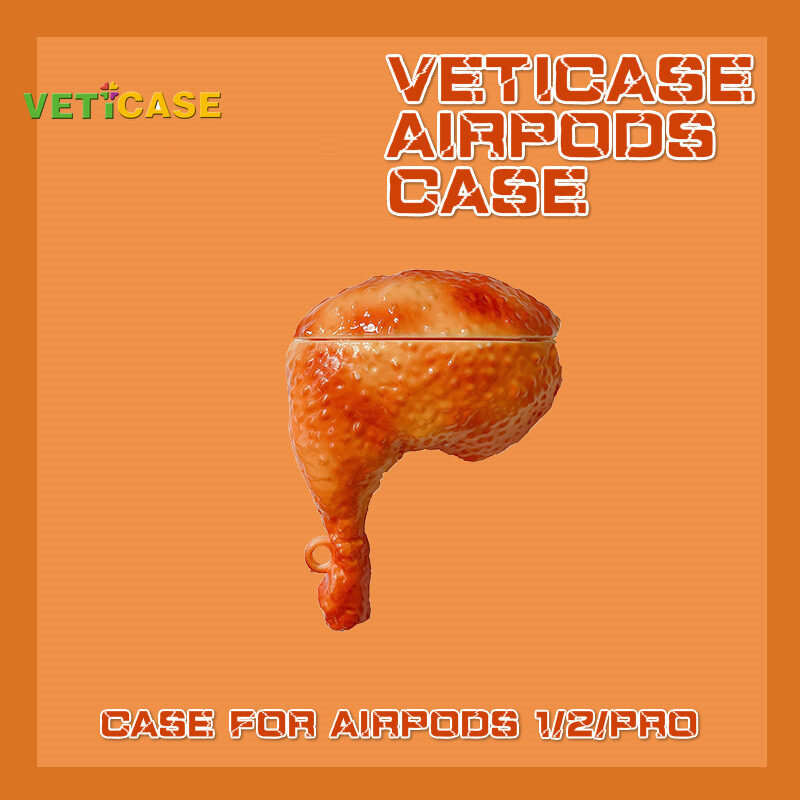 Hộp Đựng Tai Nghe Chân Gà Mô Phỏng Dành Cho Apple AirPods Pro AirPods 1 2 3 Silicone Mềm Bìa Túi Đựng Vỏ Hộp Đựng Tai Nghe Phụ Kiện AirPod Bảo Vệ Màu Cam