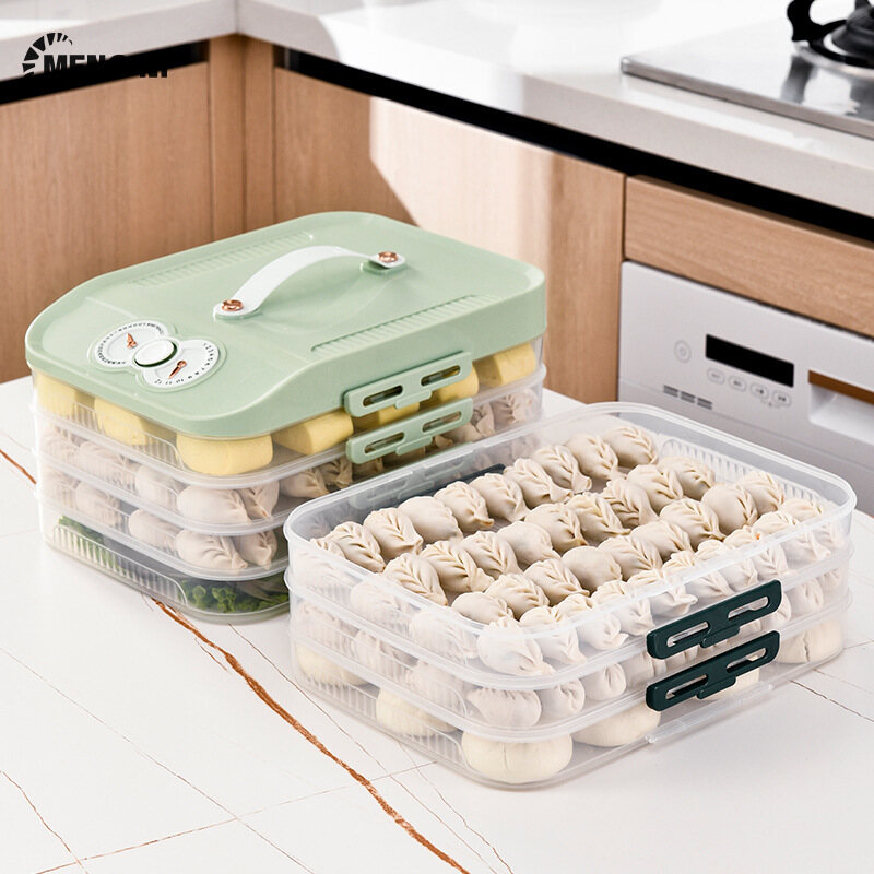 Hangdianhộp bánh bao, bánh bao đông lạnh, tủ lạnh gia dụng, hộp bánh bao đông lạnh nhanh, hộp bảo quản trứng đặc biệt cho hoành thánh, khay nhiều tầng