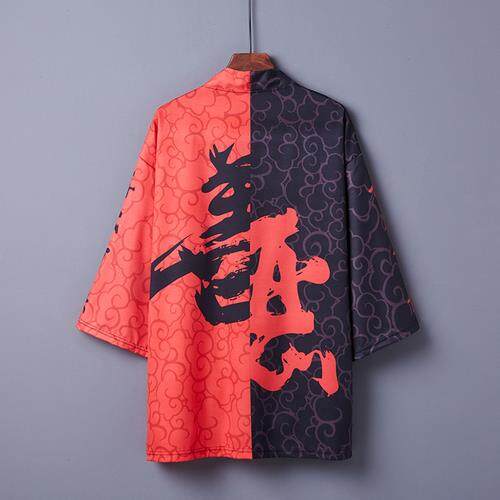 Kimono nhật bản áo cardigan cho nam dạo phố Yukata Yukata Áo Khoác Nam Kimono nam Nhật Bản quần áo Samurai Harajuku Yukata haori Obi