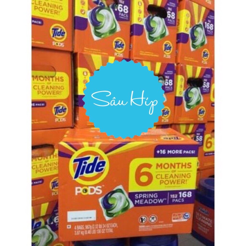Thùng viên giặt tide pods 3 in 1 mỹ - bịch 42 viên