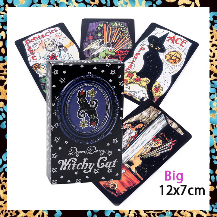 Bài Tarot Witchy Cat | cỡ lớn tiêu chuẩn 12x7cm | 78 thẻ bài Tarot | thẻ bói toán