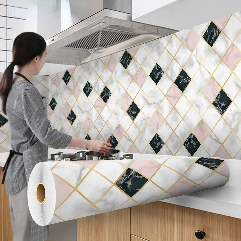 3M Miếng Dán Chống Dầu Chống Thấm Nước Cho Mặt Bàn Bếp, Giấy Dán Tường Phủ Nhôm Tự Dính Phủ Bàn Tủ Đồ Nội Thất Giấy Dán Tường Với Miếng Dán Tường Phòng Tắm Nhà Bếp Phòng Khách Hiện Đại