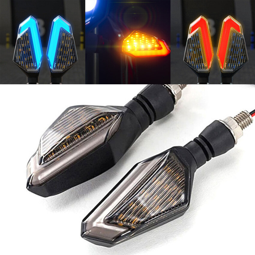 2 Chiếc Đèn LED Xi Nhan Xe Máy Cho Cruiser Honda Kawasaki BMW Yamaha Đèn Chớp Xe Máy 2 Chiếc Đèn Tín Hiệu Trước Sau