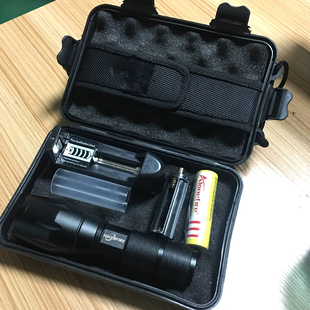 HaixnFire Mạnh Mẽ 14W Zoomable Đèn Pin Led XP-L V6 L2 T6 Đèn LED Chống Nước Torch