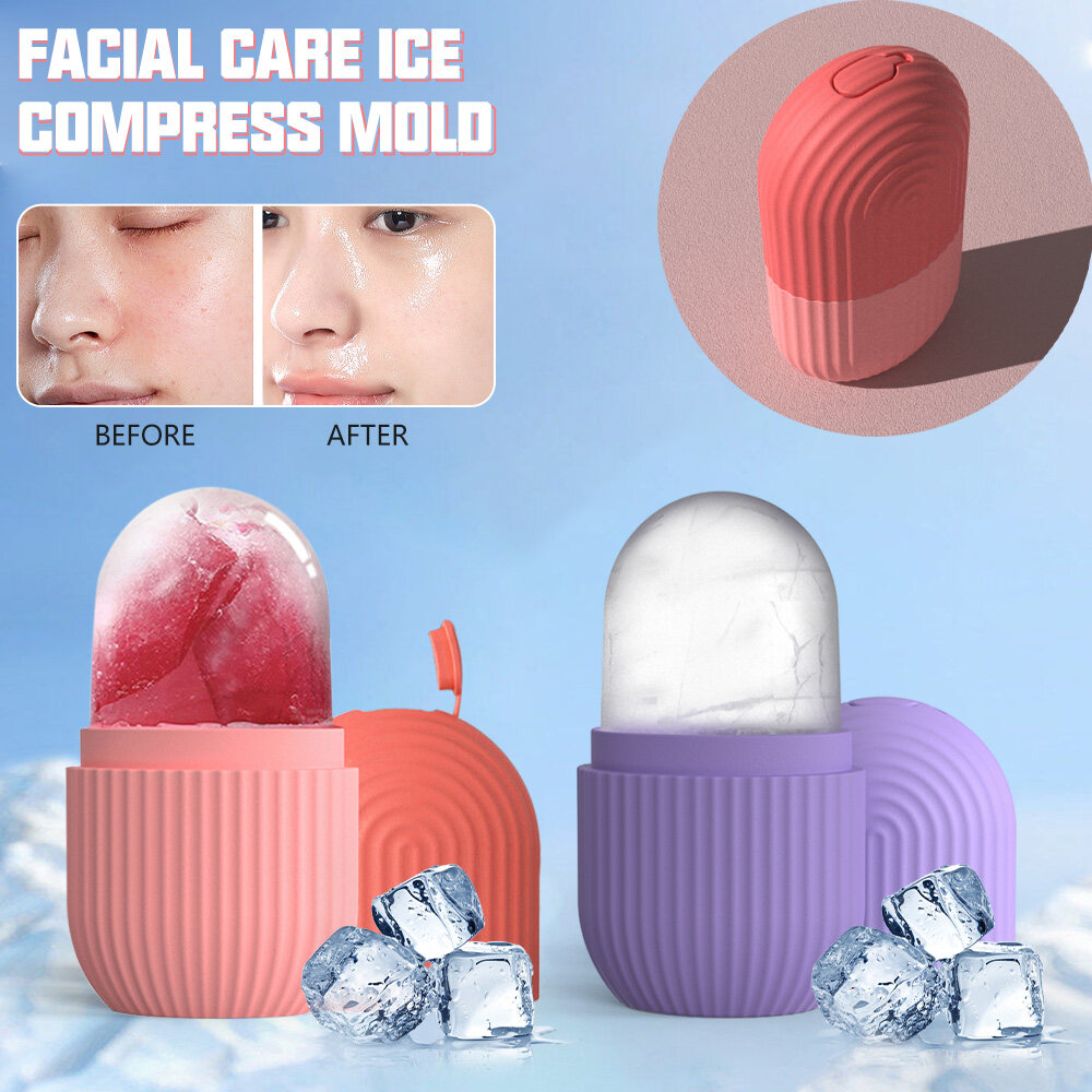 Erya cửa hàng mới làm đẹp chăm sóc da nâng đường viền công cụ Silicone khay đá ICE Globe đá viên Cây mát xa mặt cây lăn mặt giảm mụn trứng cá