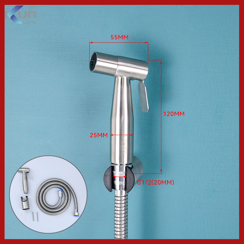 Xinkunlong K8402A High Pressure Water 304 SUS Bidet Sprayer Set Easy Clean Bathroom and Toilet or Other Places ราคา 472 บาท*ส่งฟรี