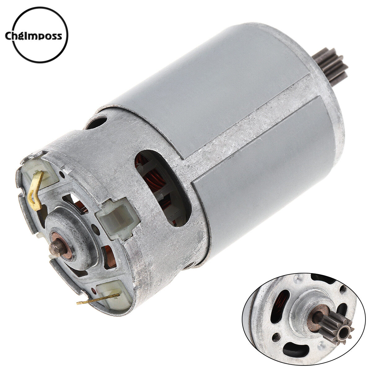 ChgImposs Động Cơ DC 12.6V RS550 9 Răng Tốc Độ Đơn, Cho Máy Khoan Điện Không Dây