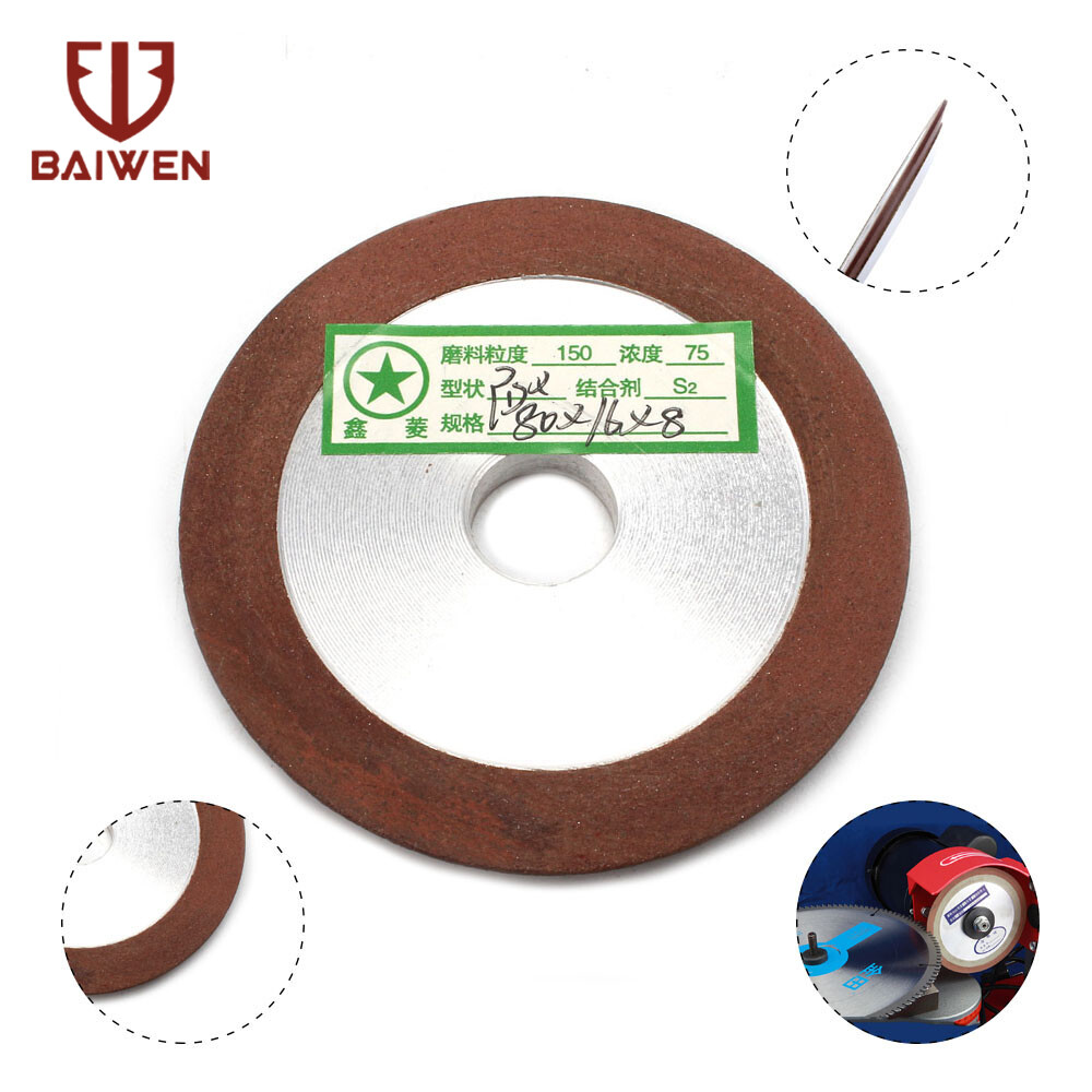 Bai wen đá mài kim cương 80mm máy mài lỗ cacbua 13mm 16mm 20mm công cụ cắt máy mài đĩa mài phụ kiện máy mài phay hợp kim kim loại 150 grit